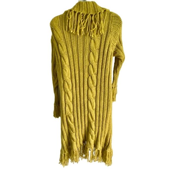 Great Adventure Green Long Maxi Cable Knit Sweater Medium - Picture 8 of 10